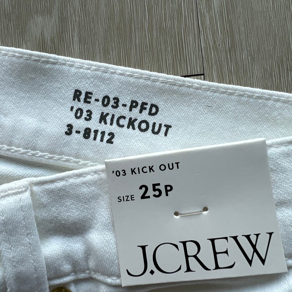 J Crew Kick Out Jeans Womens Petite 25 White Cropped - Picture 5 of 15